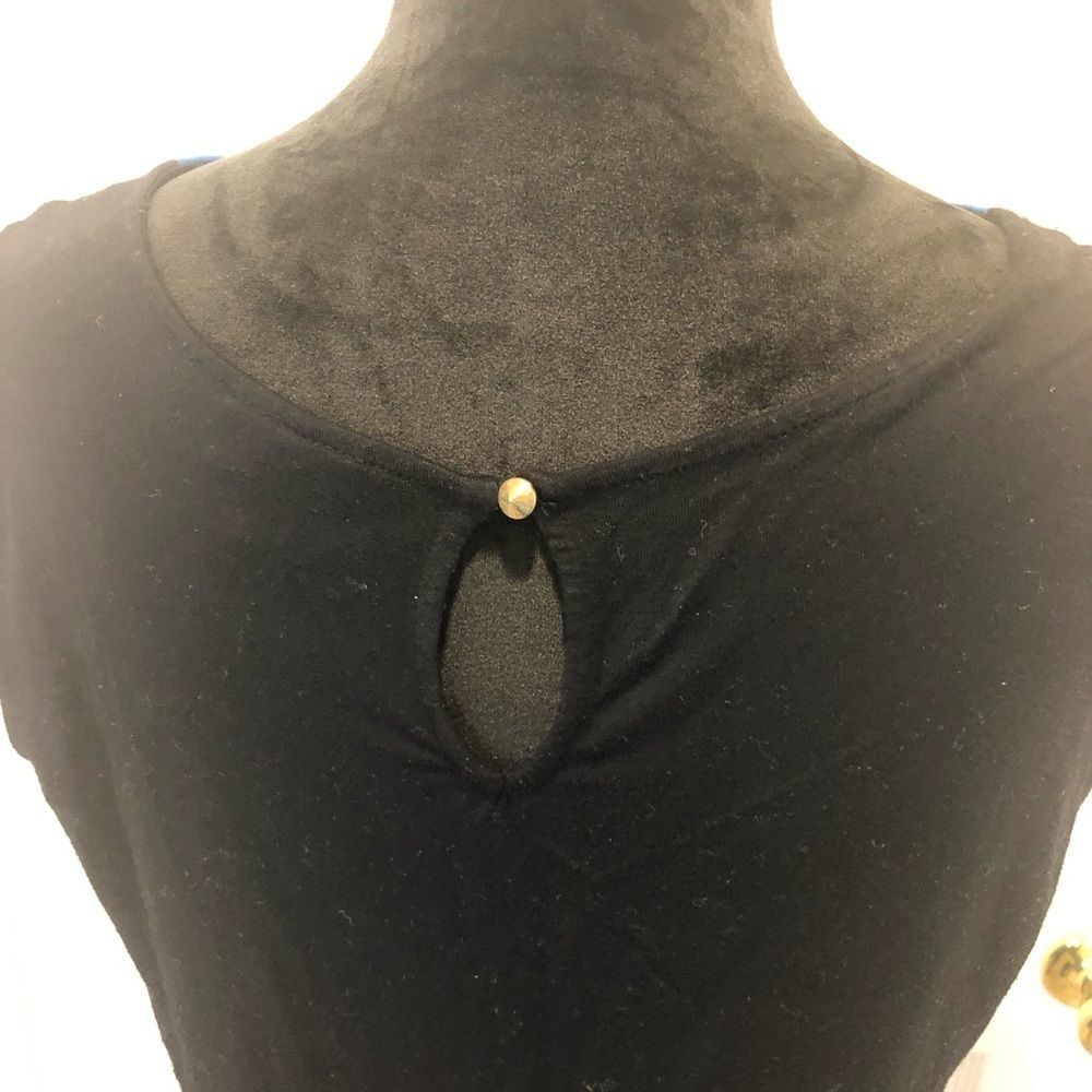 Worthington blue and black sleeveless blouse - Picture 6 of 6